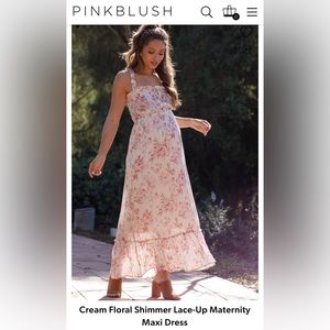 Pink Blush Maternity Floral Dress